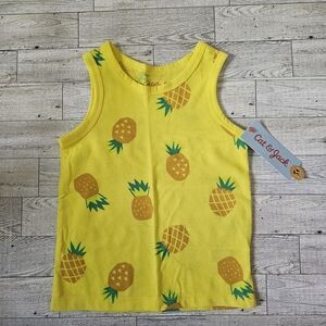 Cat & Jack Yellow Pineapple Tank Top Size 18 Months